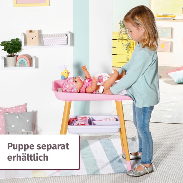 Baby Born Puppenwickeltisch mit Wickelauflage und Tuchhalter