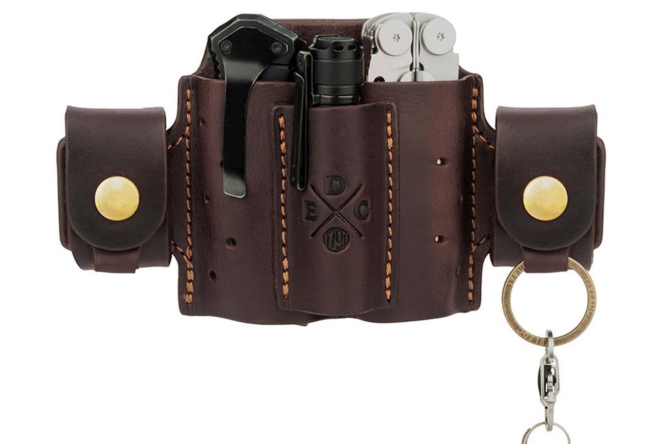 1791 EDC Mini Action-Snap Medium Flex Ambi Tool Organizer EDC-MN-AS-MF-BUR-A Burgundy, lederen riemholster