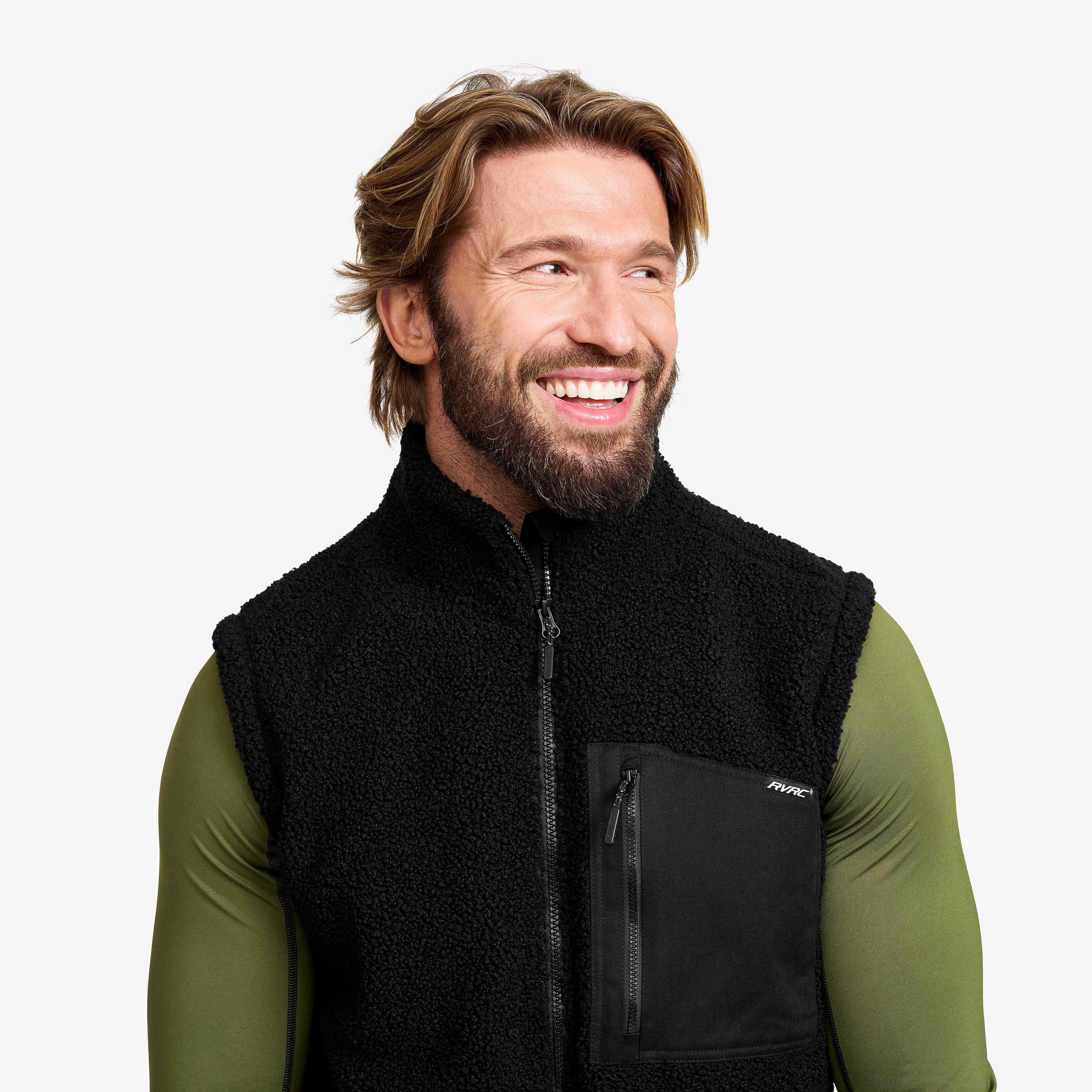 Bigfoot Pile Vest Herre Jetblack