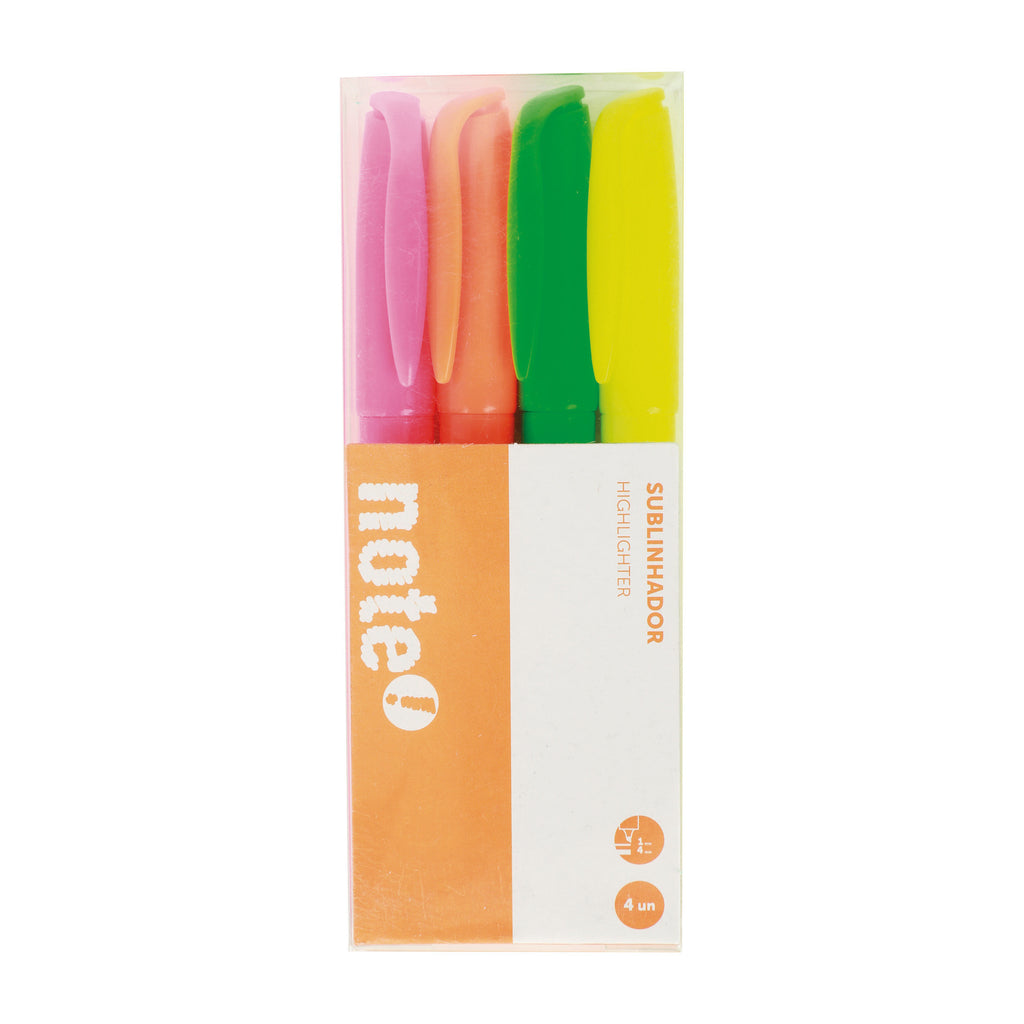 Marcadores Fluorescentes Finos 4 unidades Note!