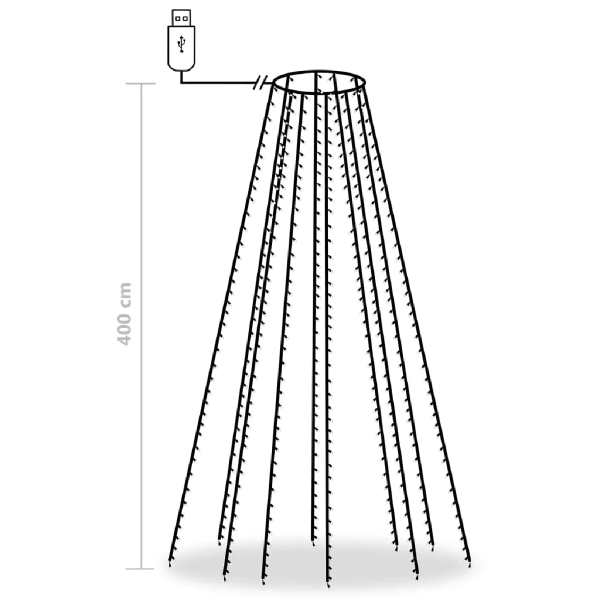 VIDAXL Arbre de Noël LED