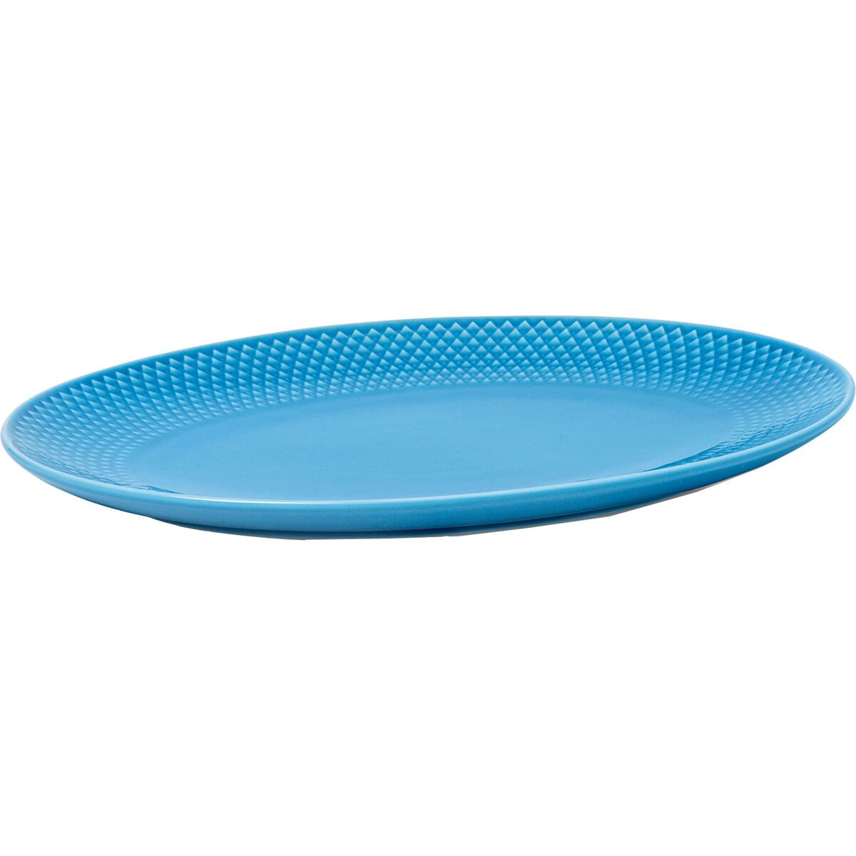 Rhombe serveringsfat Oval, blå