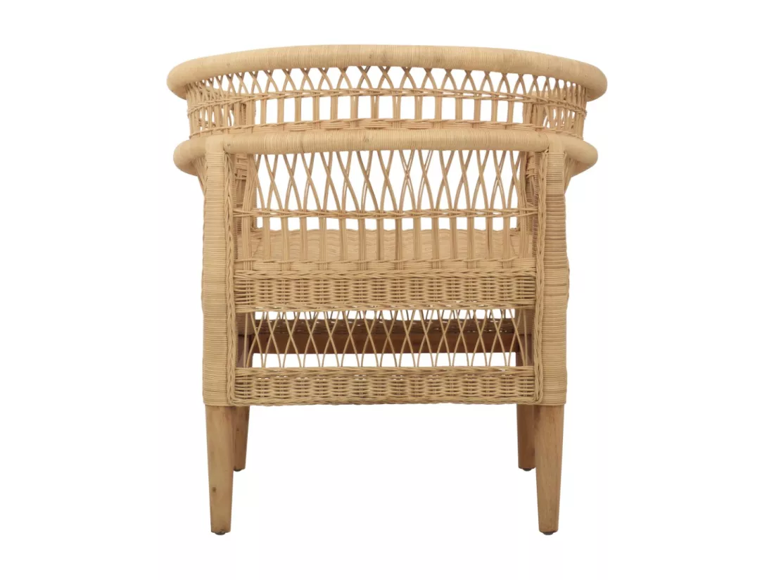 Fauteuil en rotin naturel avec accoudoirs - Medan