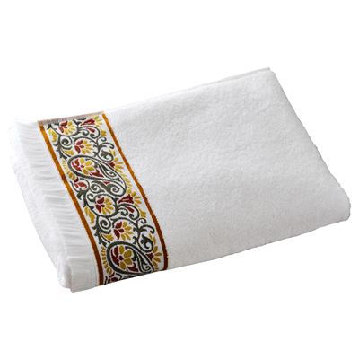 Linge de toilette liteau arabesque - 450 g/m²