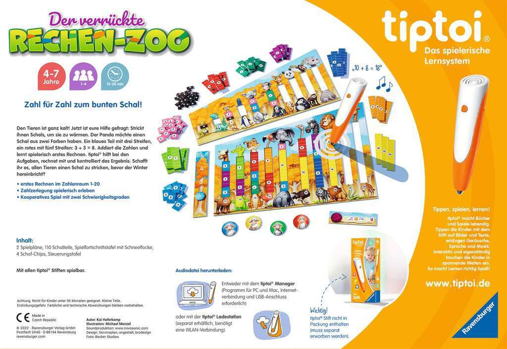 Ravensburger Spiel tiptoi® Der verrückte Rechen-Zoo