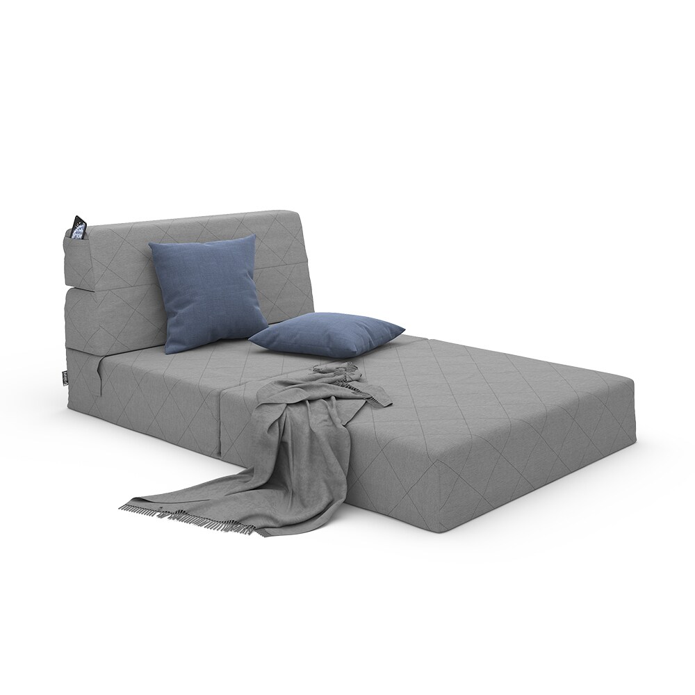 Vicco Sofa Lima Grau 100 cm mit Schlaffunktion