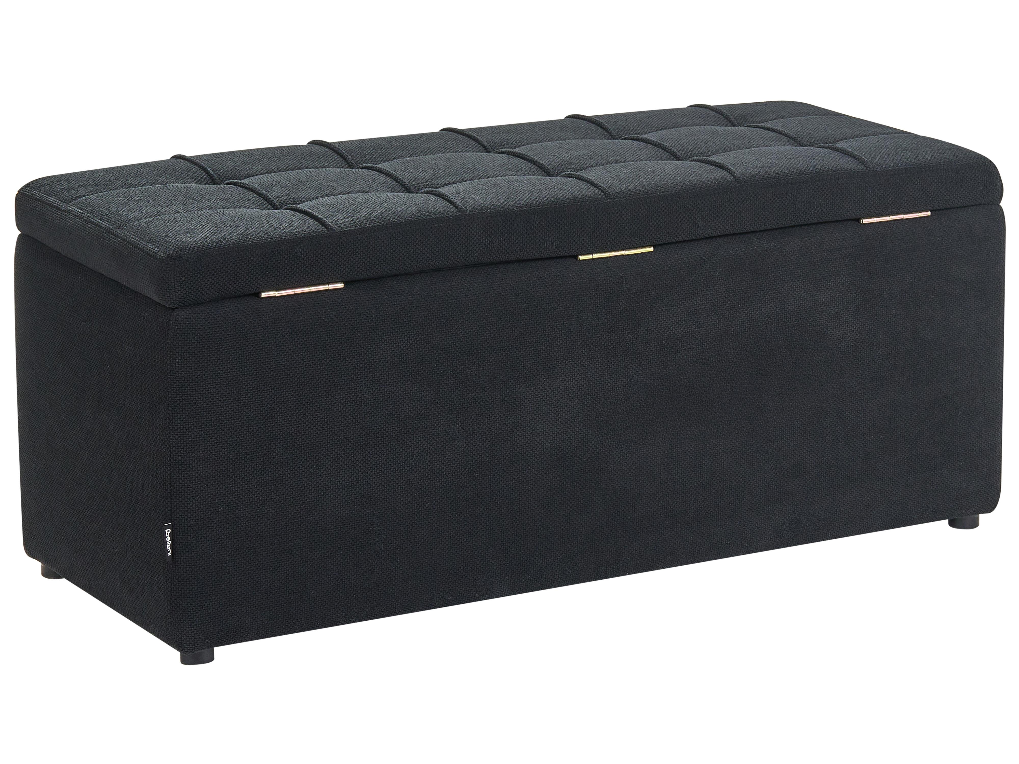 Opbergpoef OREM Stof 100 cm 40 cm Zwart