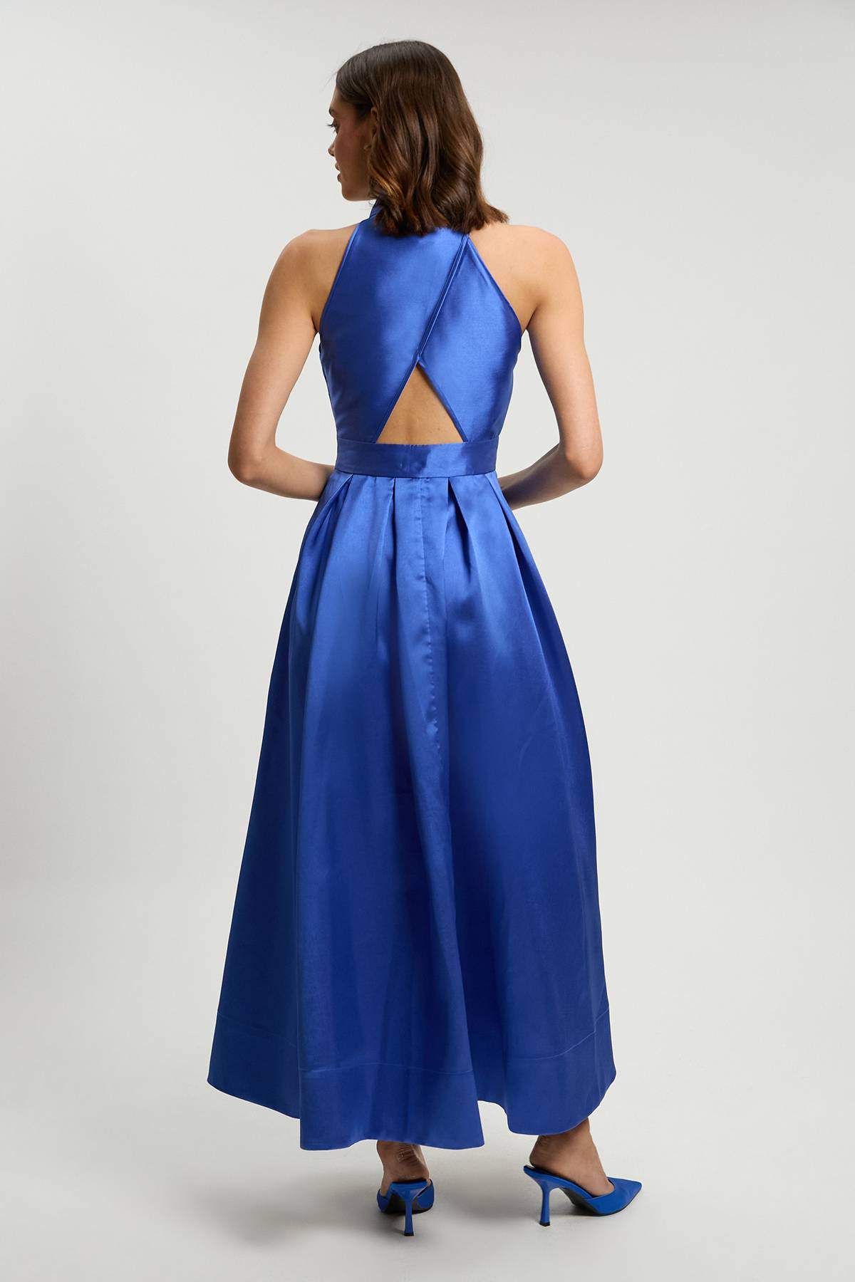 KarenMillen Robe Longue À Col En Sergé