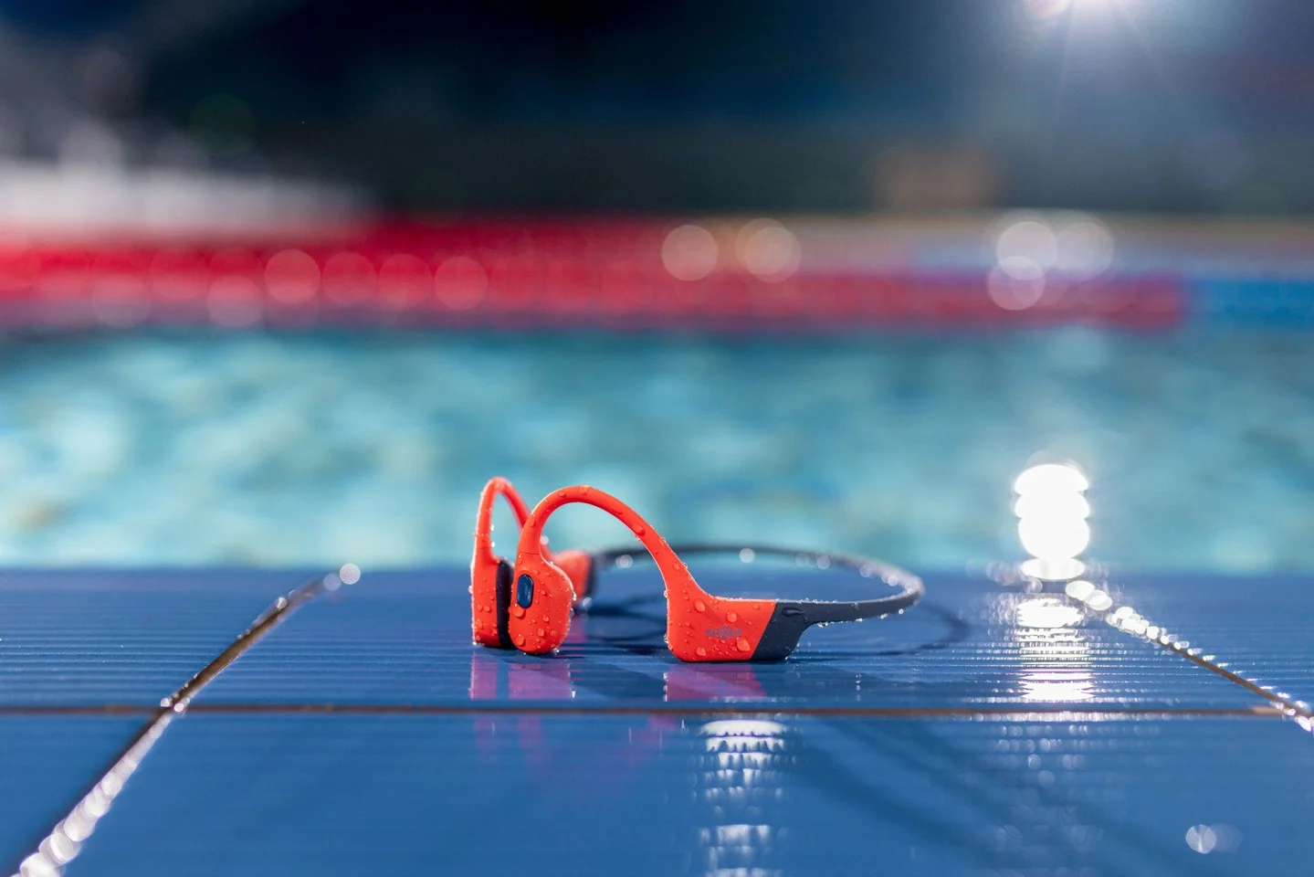 Shokz - OpenSwim Pro, Bone Conduction Headset- Red
