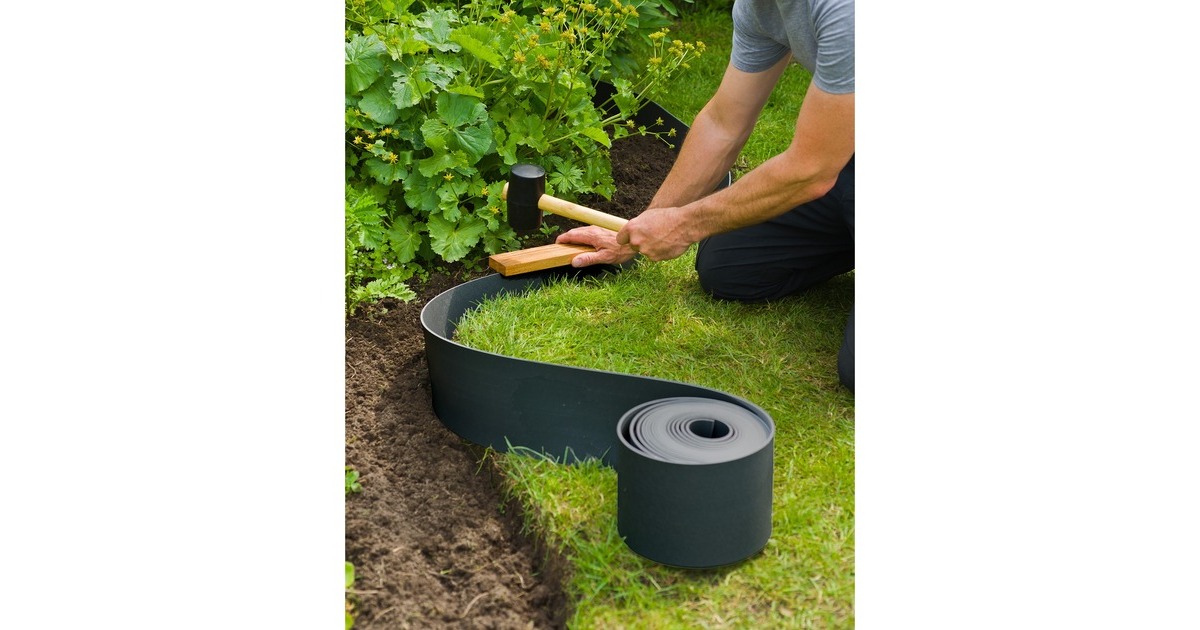 NatureBorderrand H7,5cm x 10m begrenzing  (Zwart)