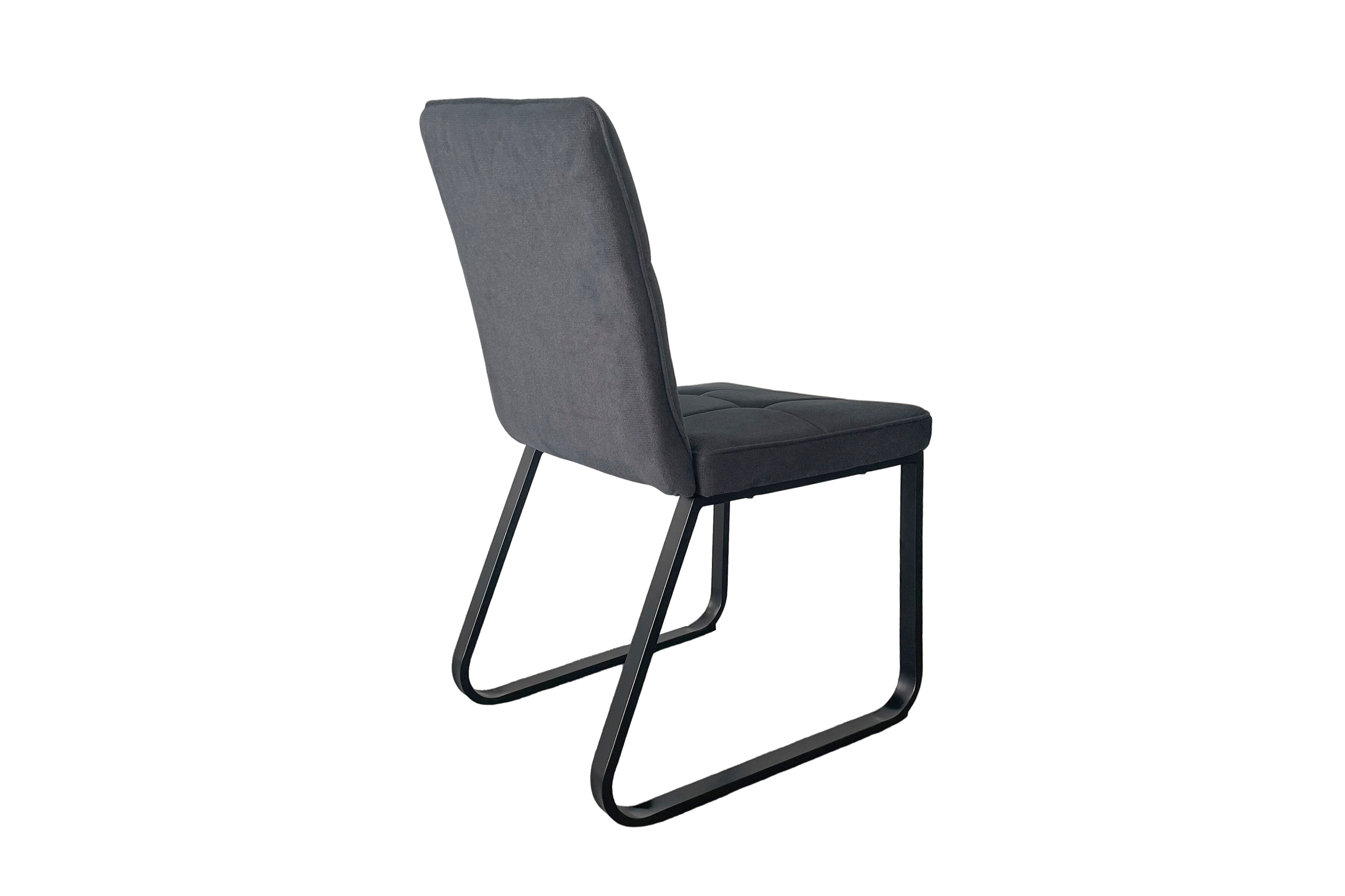 byLIVING Esszimmerstuhl TALEA, 2-er Set, Bezug dunkelgrau, Gestell schwarz