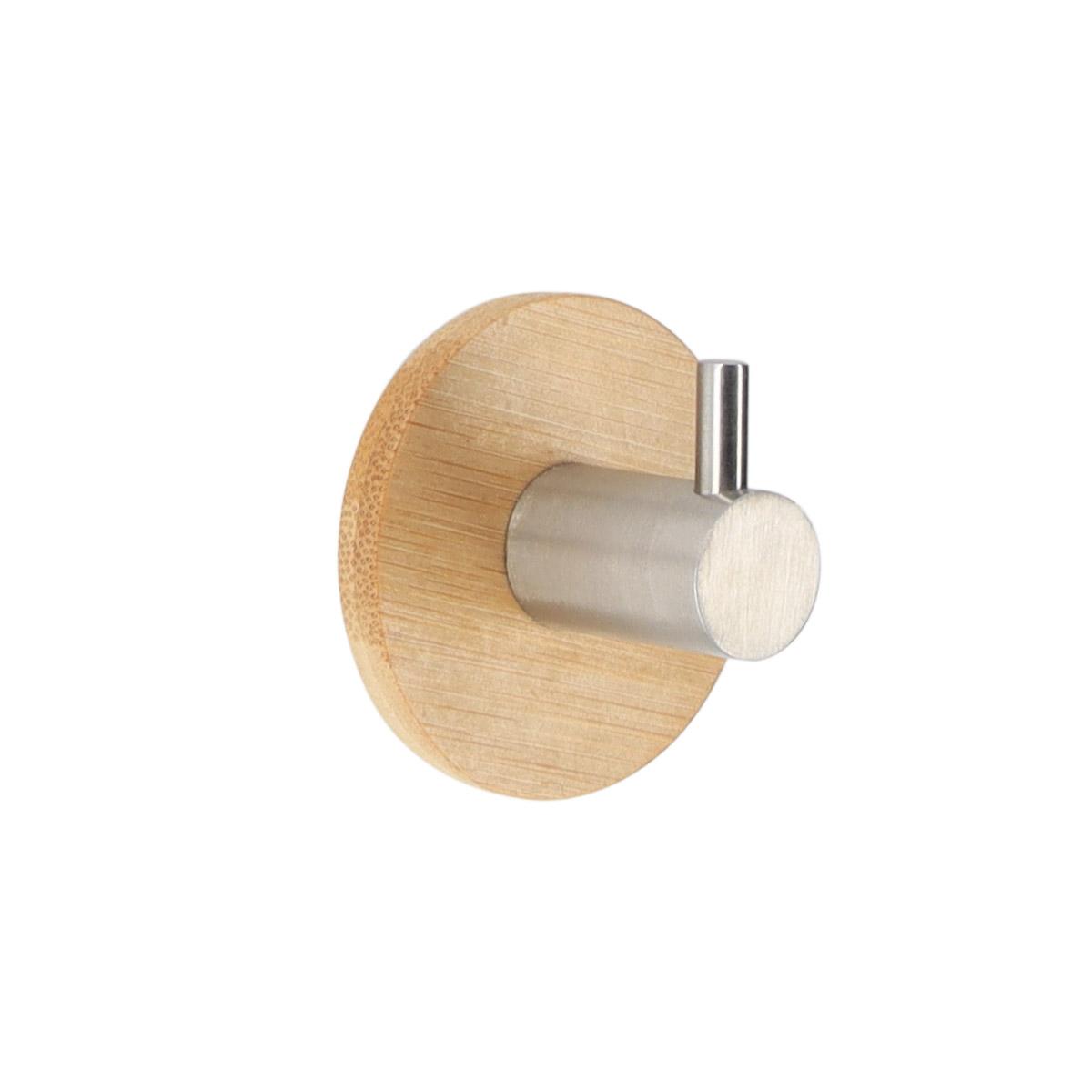 PATERE SIMPLE BAMBOU METAL 3M CHROME
