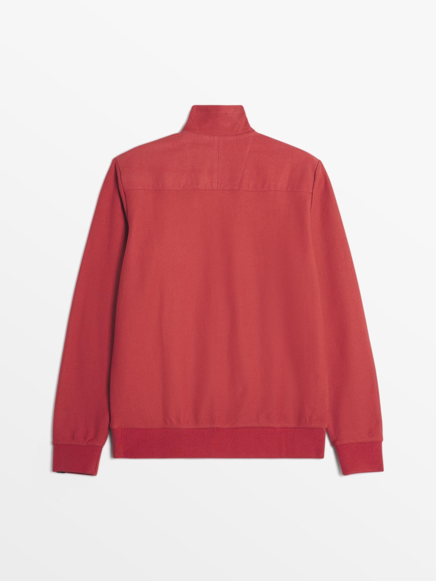Pull Homme Col Camionneur Rouge