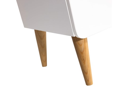 TERRE DE NUIT - Commode en bois naturel et blanc edition blanc