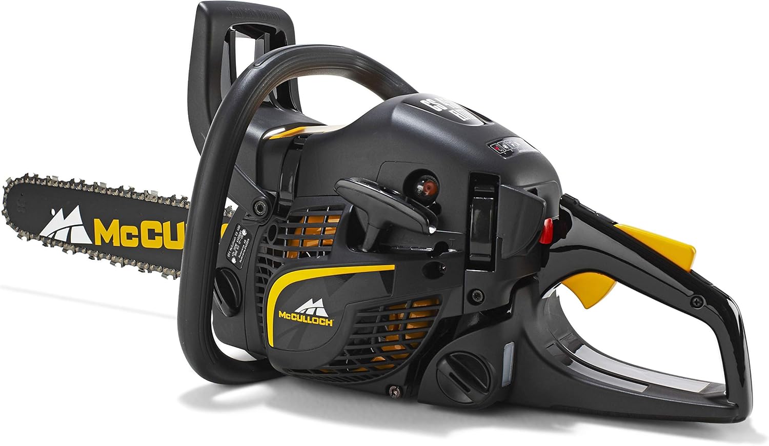McCulloch Benzin-Kettensäge CS 450 Elite: Motorsäge mit 2000 W Motorleistung, 45 cm Schwertlänge, doppelte Kettenbremse, Start-Stopp-Schalter (Art.-Nr. 00096-66.317.18)
