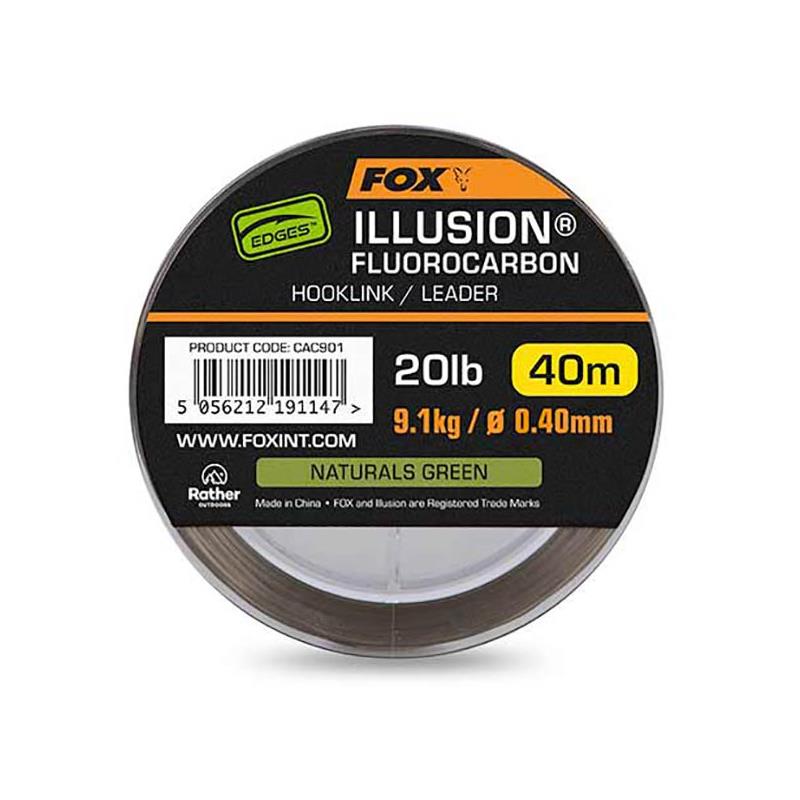 Fluorocarbone Fox Illusion Fluorocarbon Hooklink/Leader - 40M