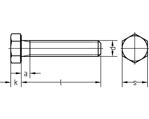 Zeskantschroeven DIN 933 M10x20 mm, aluminium, 25 stuks