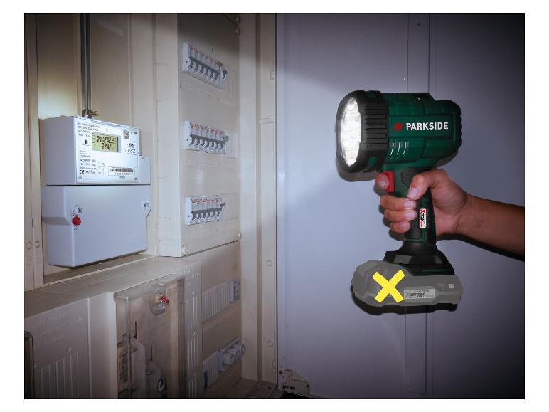 Accu-LED-handlamp 20 V zonder accu en lader