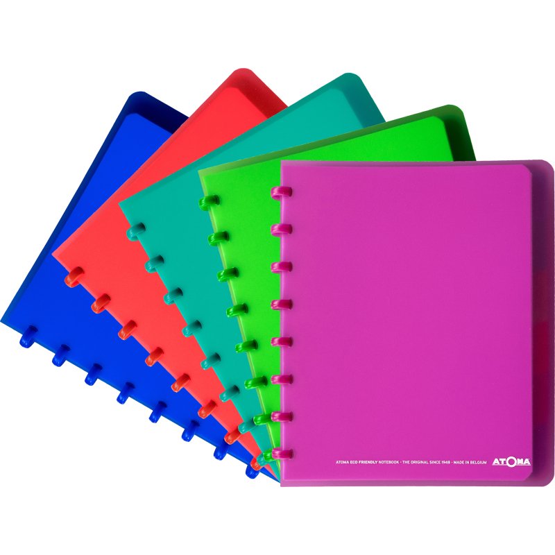 Cahier anneaux avec intercalaires Atoma Trendy 16,5 x 21 cm - ligné - 120 pages