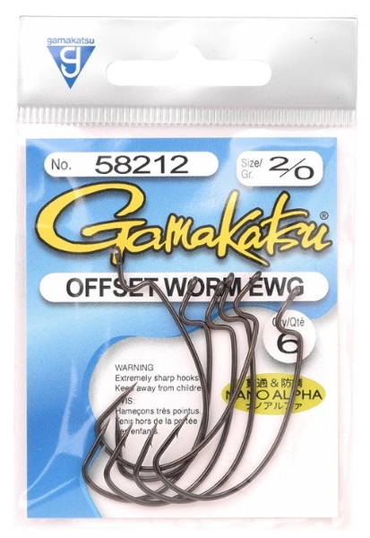 Hameçon Gamakatsu Worm Offset Nano Alpha
