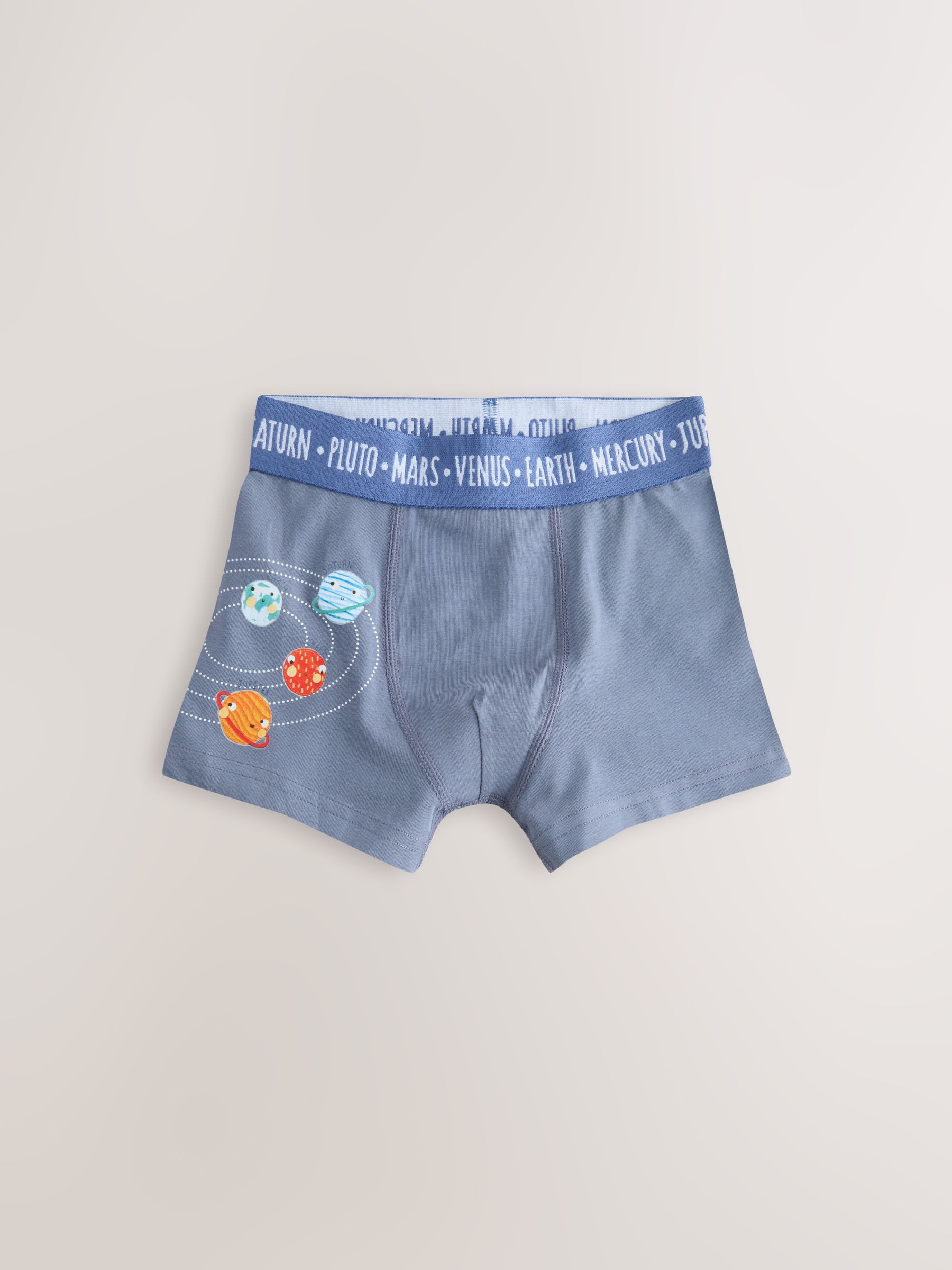 Blauw ruimteprint - Verpakking van 5 trunks met motief (1,5-16jr)