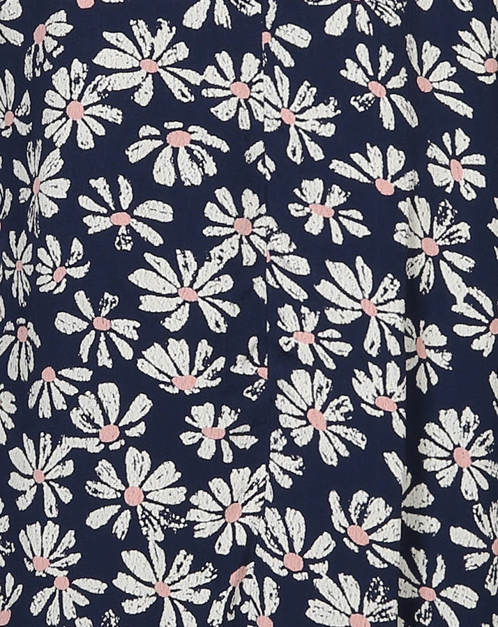 Langarm-Kleid MARGUERITE AOP in navy