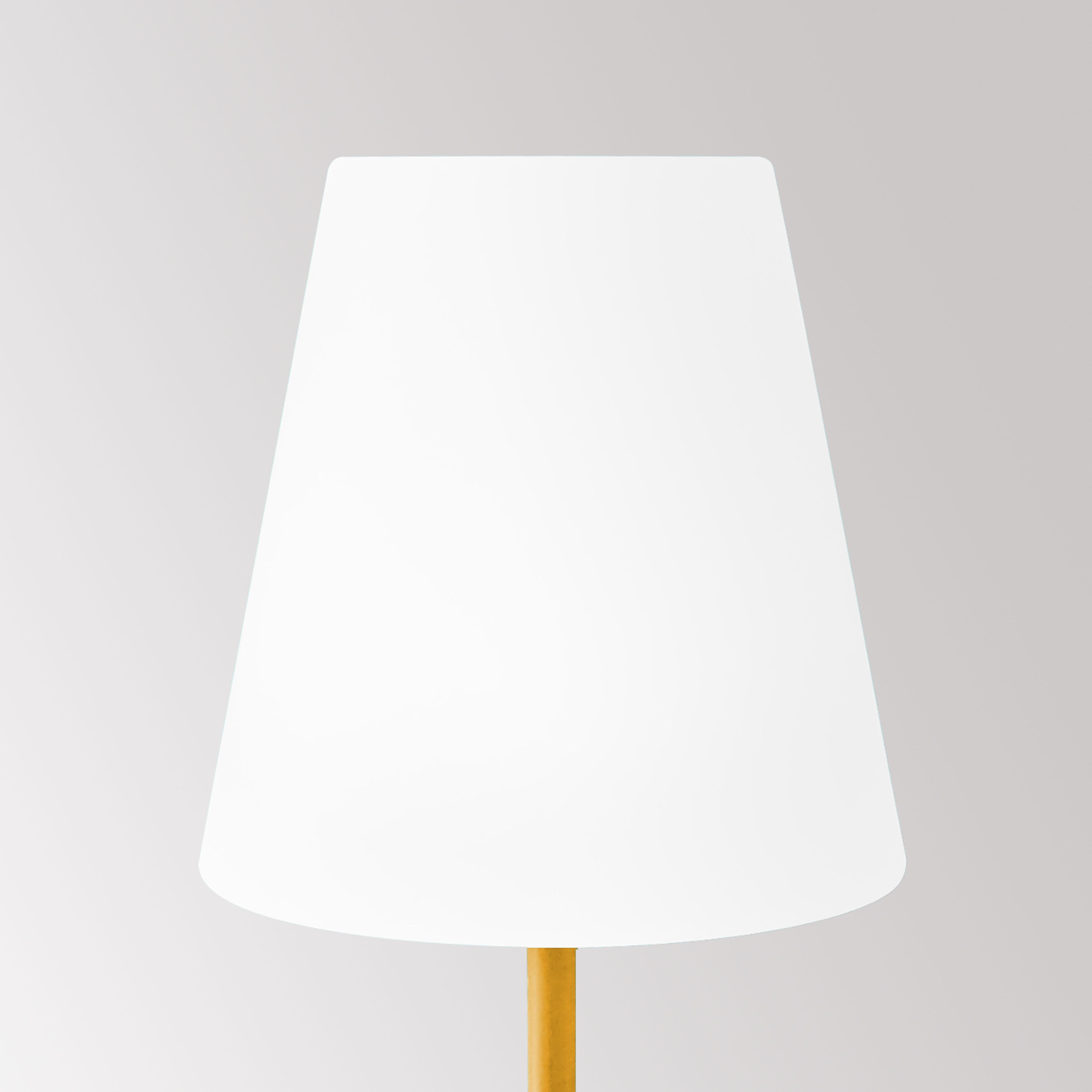 Lampadaire en acier jaune