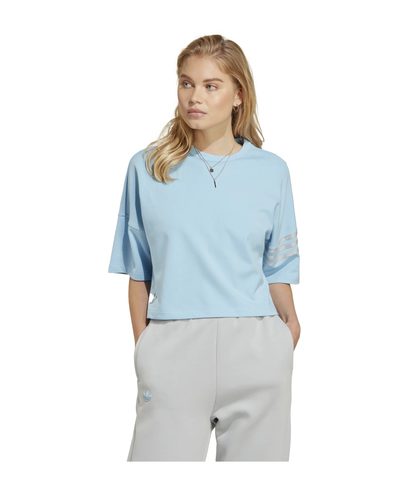 adidas T-Shirt Damen Blau