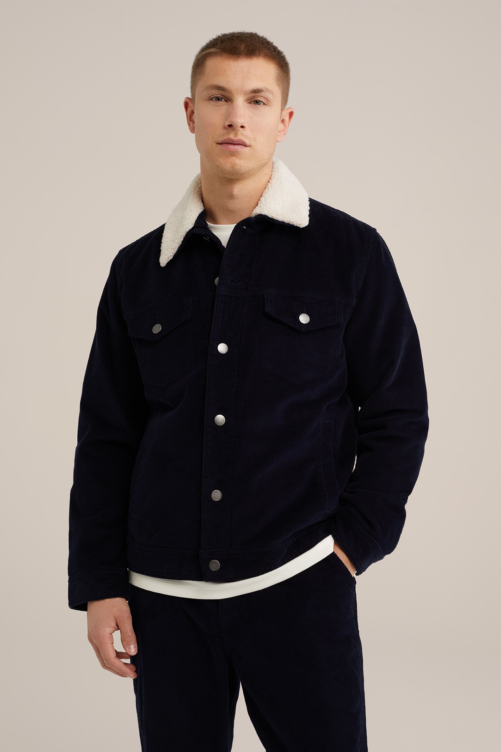 corduroy jack WE Fashion Donkerblauw