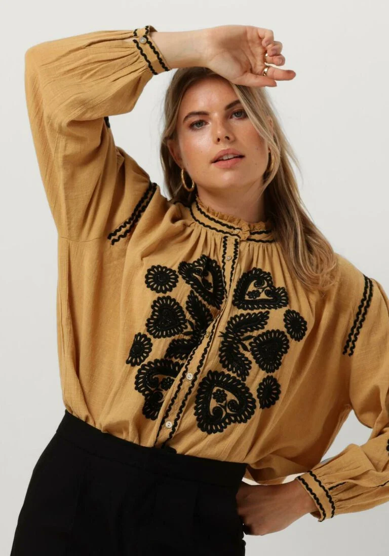 ANTIK BATIK camel antik batik blouse robby blouse