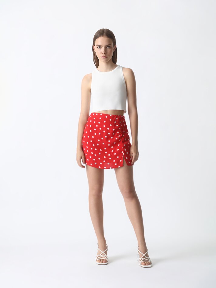 Top cropped canelado - Branco