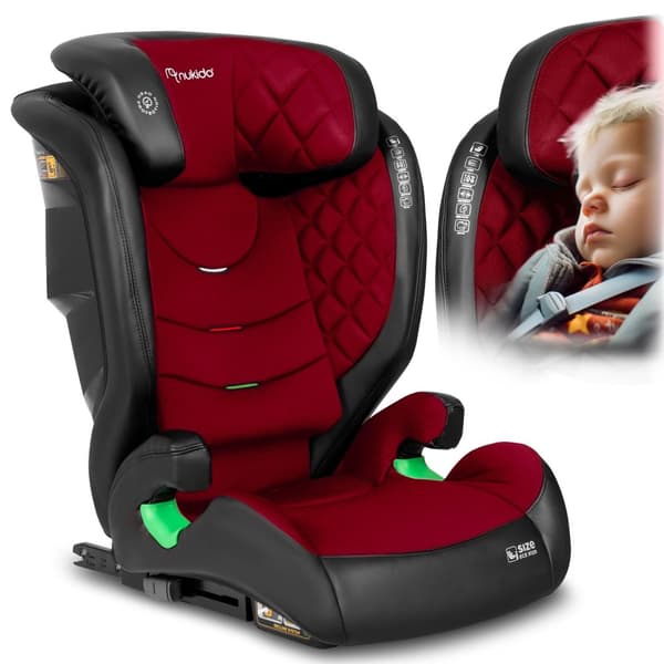 Bilstol Nukido Louis sort/rød 15-36 kg ISOFIX