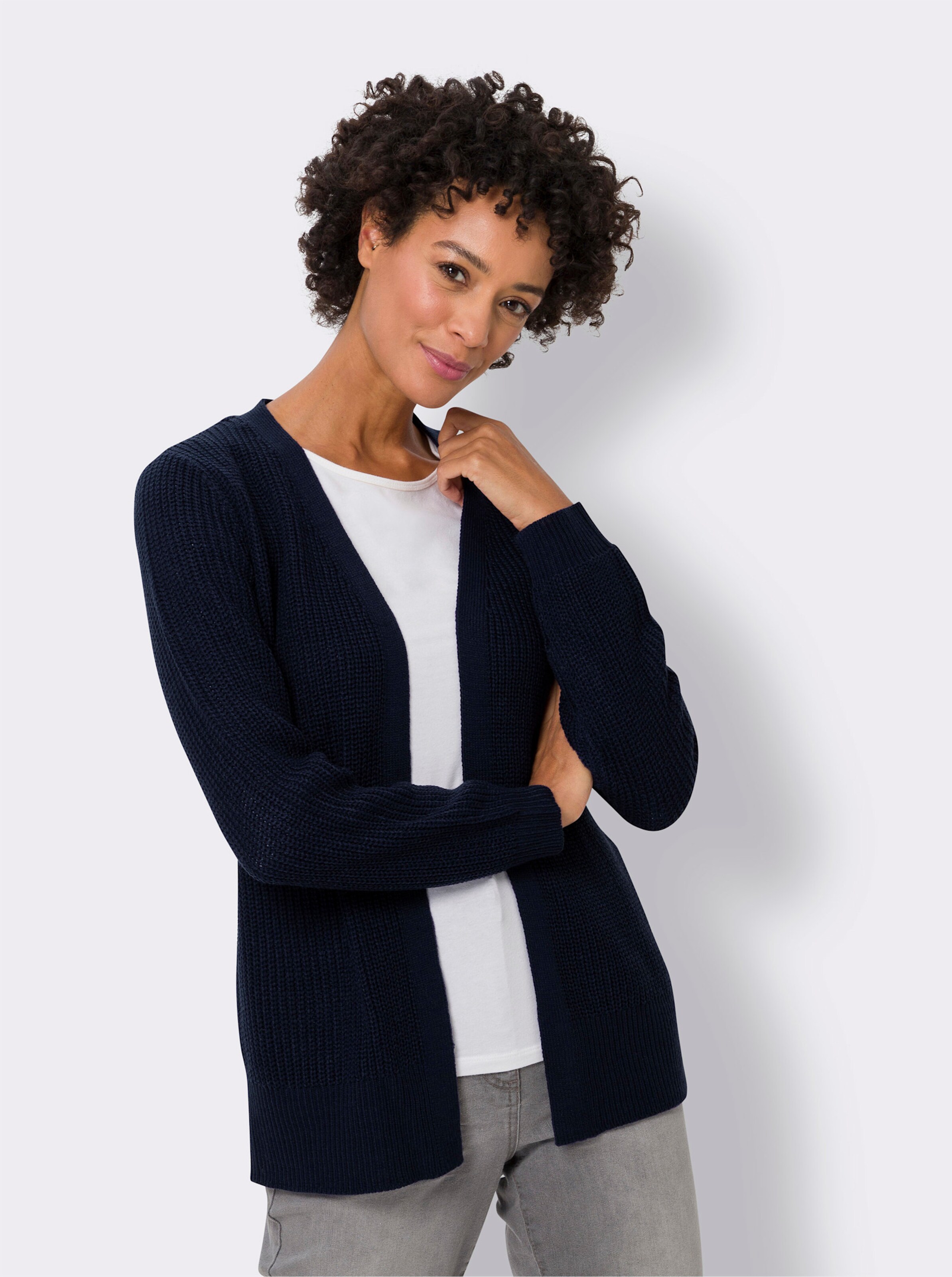 Longstrickjacke