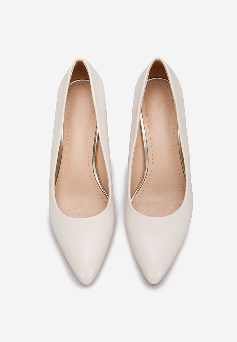 Chaussures à talon épais beige Clarisse