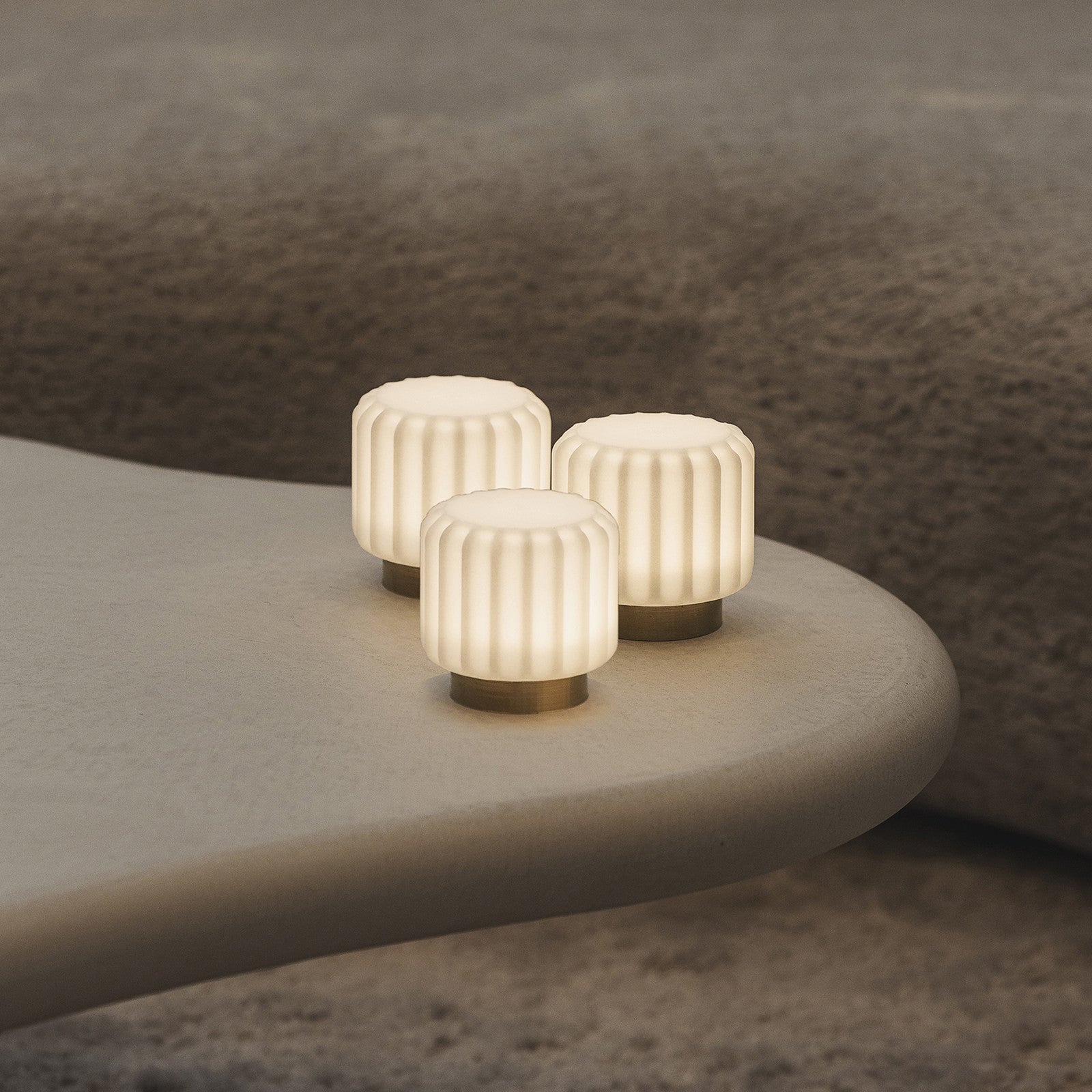 Dentelles 9cm Licht gold, 3er Set