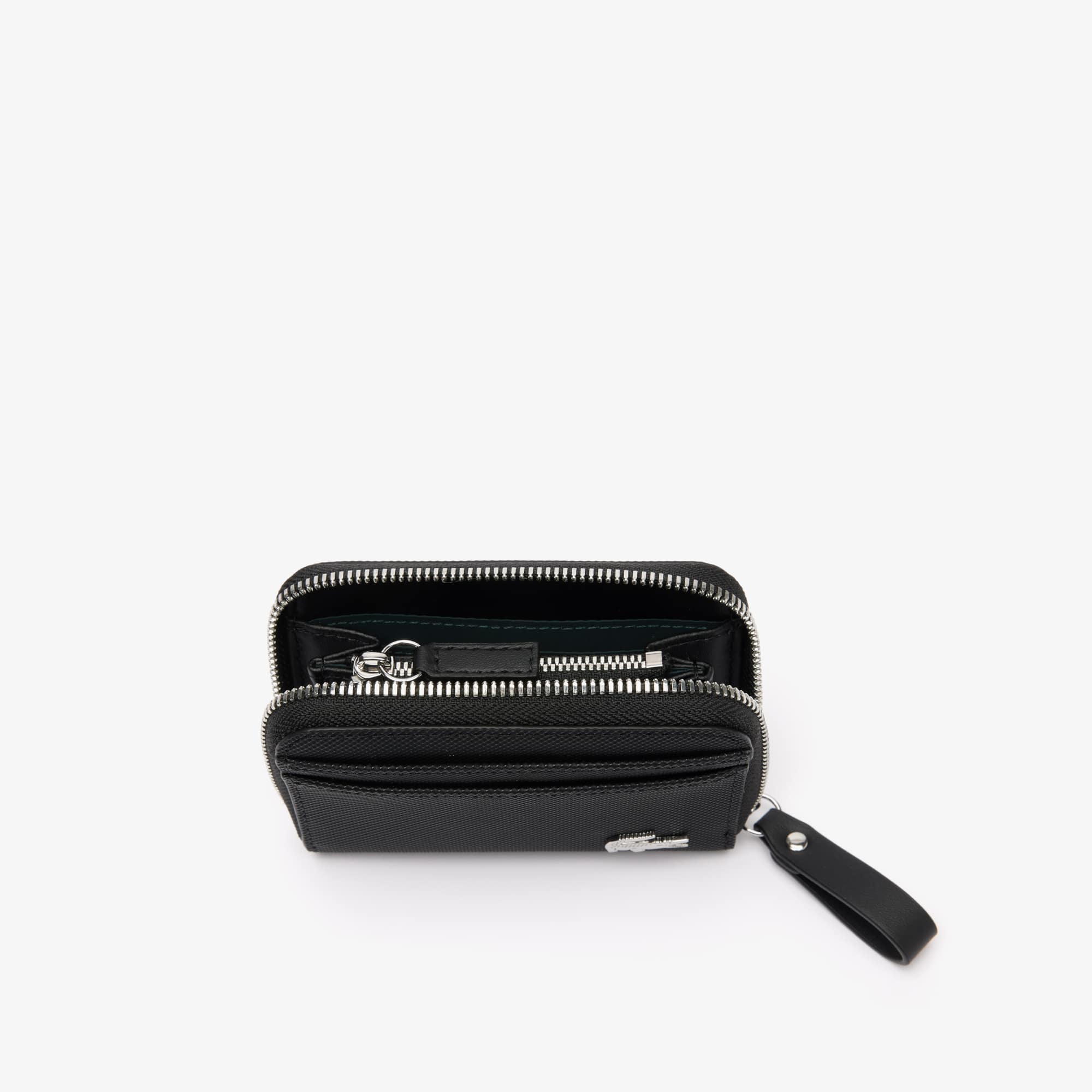 Porte-monnaie zip Daily Lifestyle en toile enduite Portefeuilles & Petite Maroquinerie - Noir - Lacoste - Femme