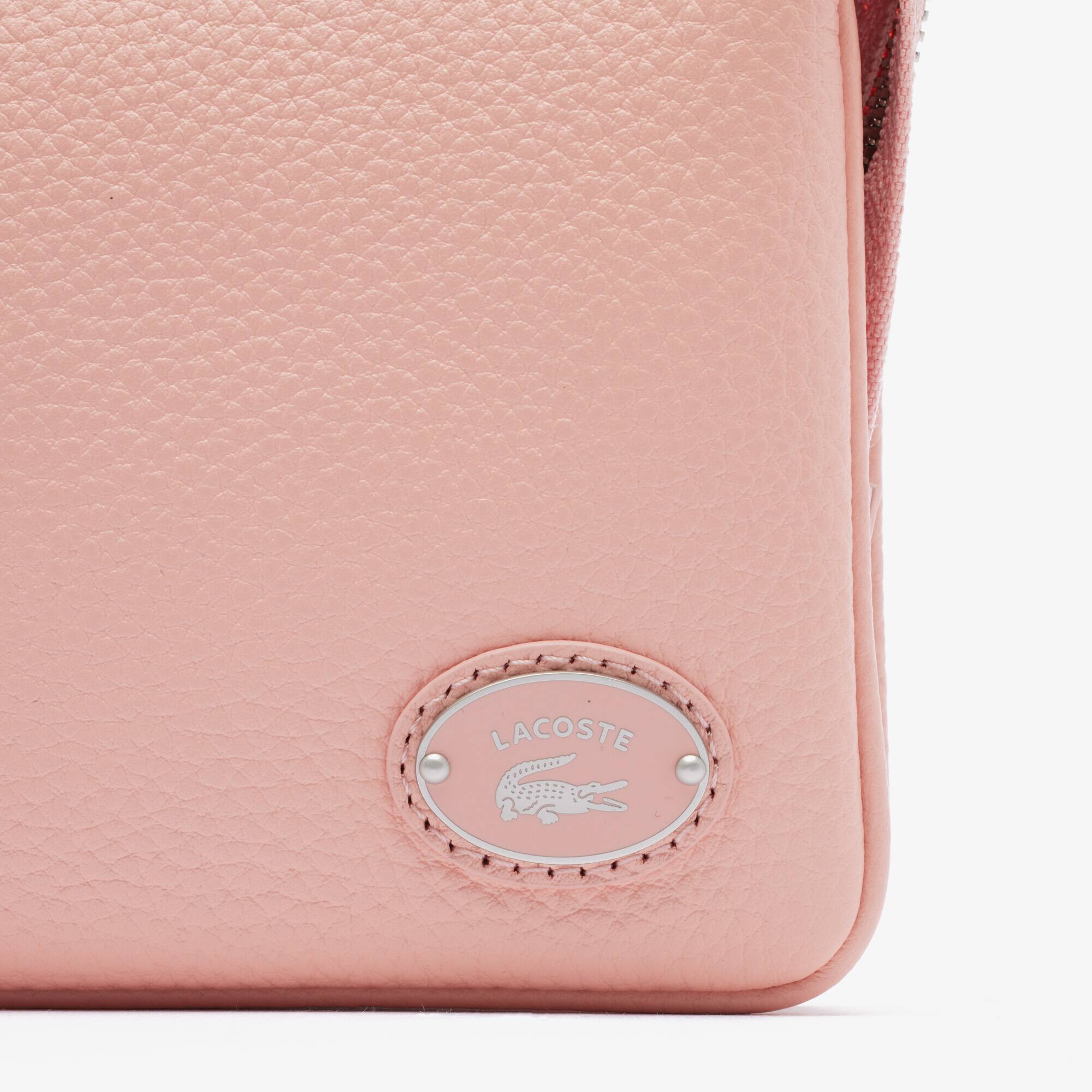Origin Croc Handtasche aus Leder Crossbody Taschen - Rosa - Lacoste - Damen