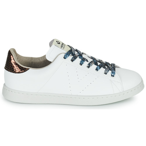 Victoria - TENIS VEGANO SERPIENTE - Blanc / Bronze