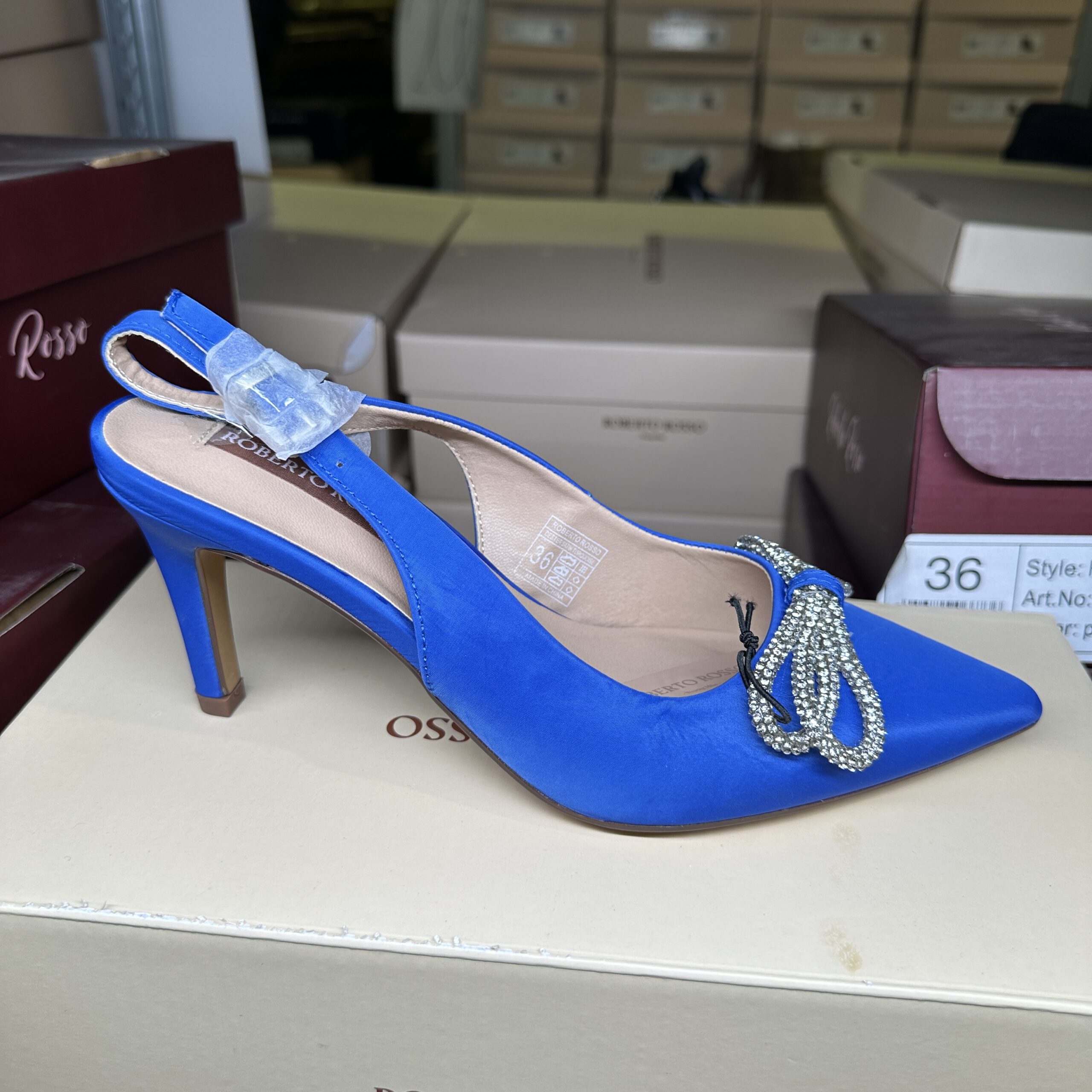 Roberto Rosso - Dester Satin Turquoise Pumps
