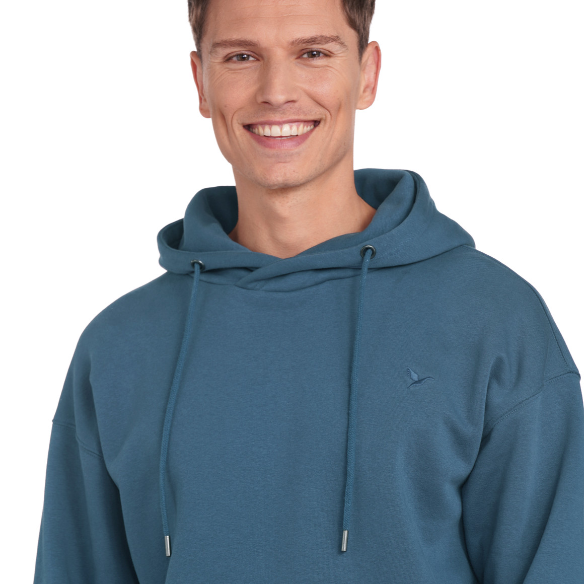 Jonas Nielsen Herren Hoodie mit kleiner Logo-Stickerei dunkelblau