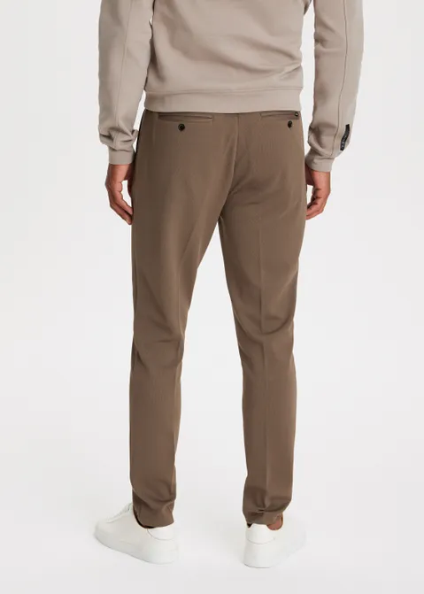 Pique chino slim fit bruin (BRN.D)