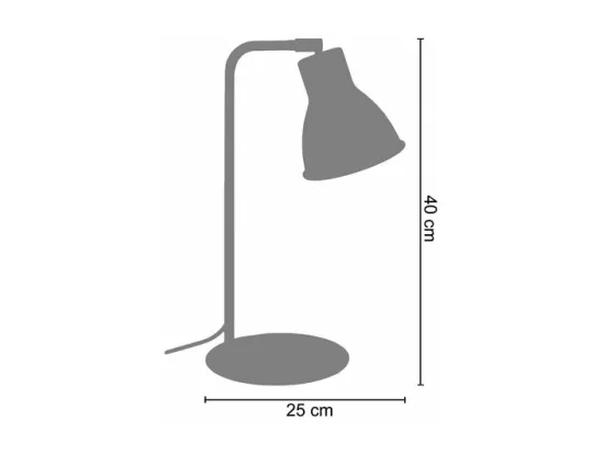 Lampe de bureau articulé métal noir 40 cm.