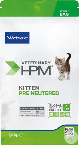 Virbac Veterinary HPM Kitten Pre Neutered Cat 1,5kg