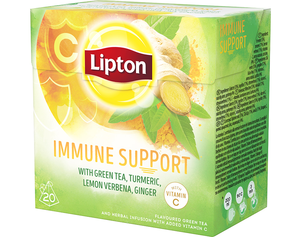 CHÁ LIPTON VERDE PYR IMMUNE SUPPORT 20 SAQUETAS