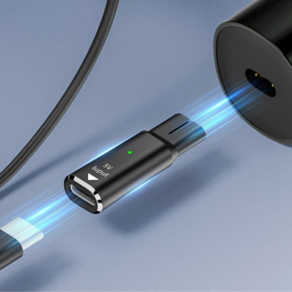 5V USB C auf 2-pol. Adapter Stecker Ladekabel Aufsatz für Elektrische Rasierer von Philips - Schwarz
