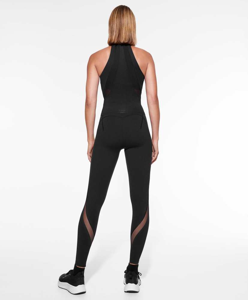 Leggings de compressão em malha nos tornozelos com altura de 65 cm