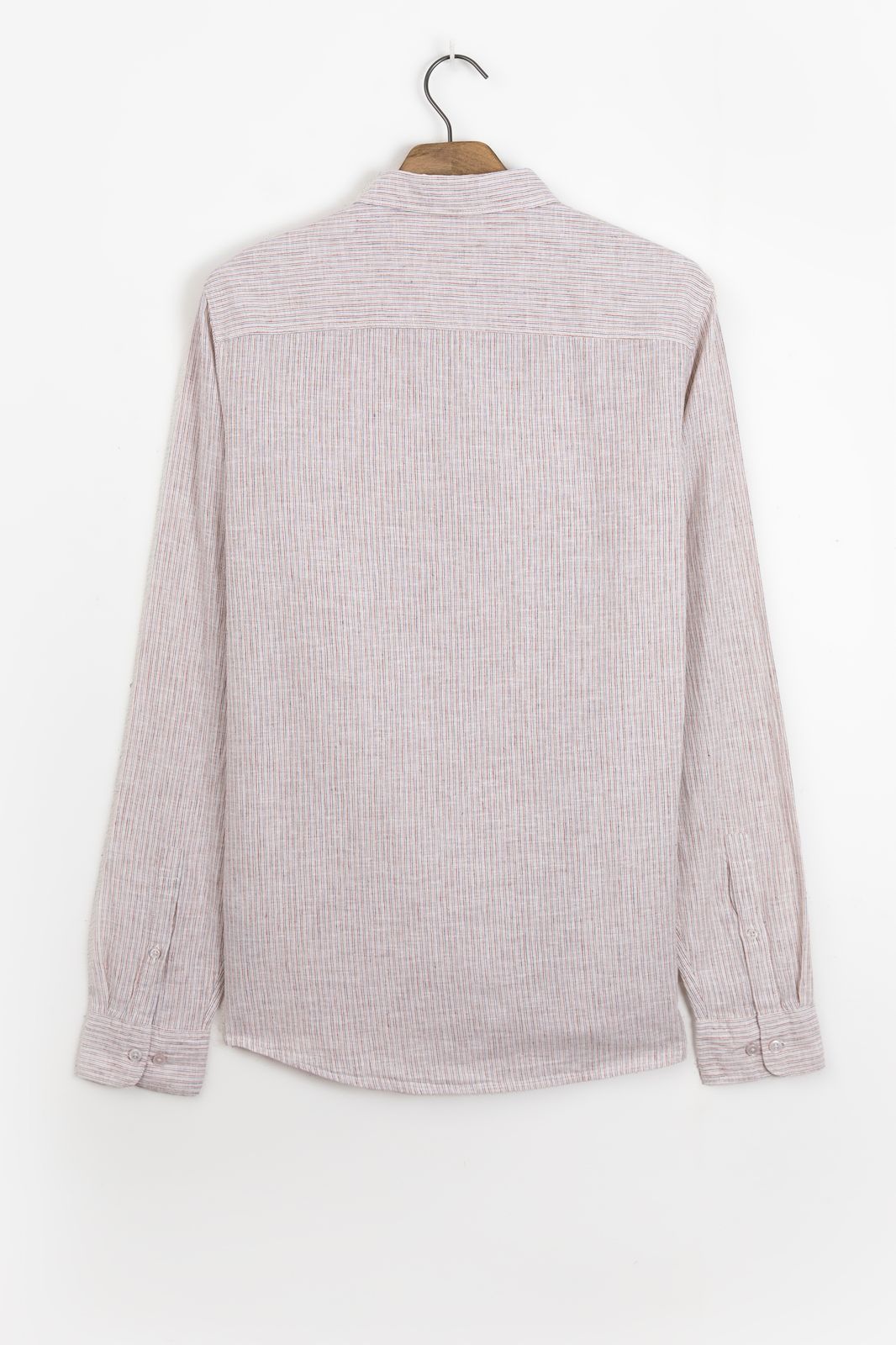 Beige gestreept overhemd