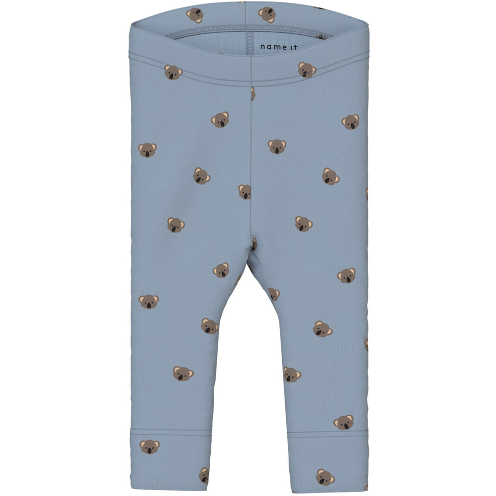 Køb Name It Dusty Blue Nbmlialo Slim Leggings