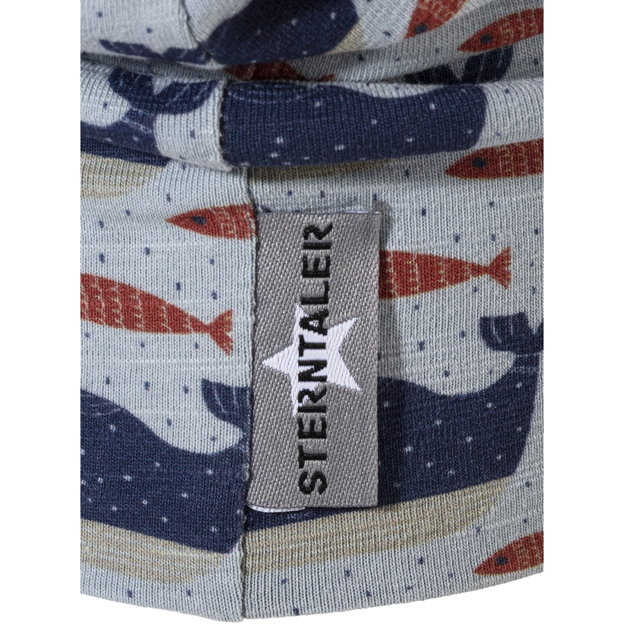 Sterntaler Slouch-Beanie Wale graublau