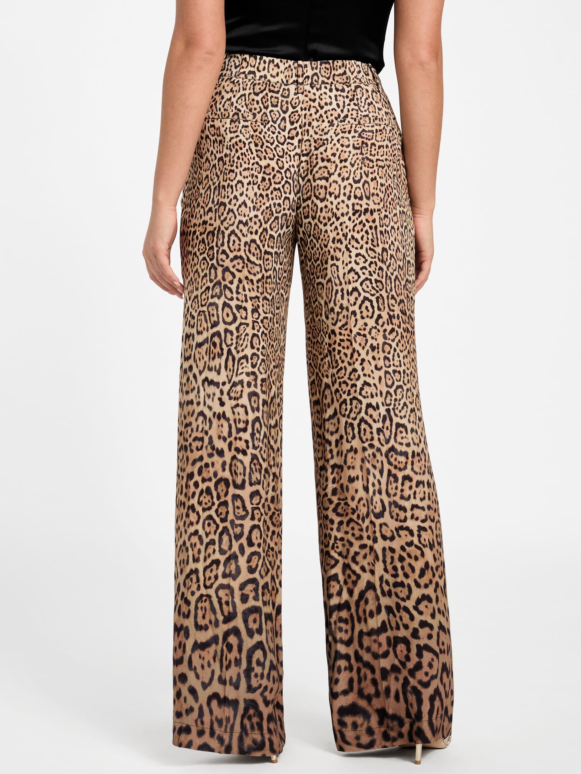 Calça Amy de cetim estampado